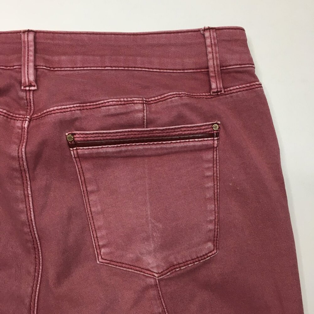 WHBM WHITE HOUSE BLACK MARKET Dark Pink THE SKIMMER Zip Ankle Jeans - Picture 10 of 11